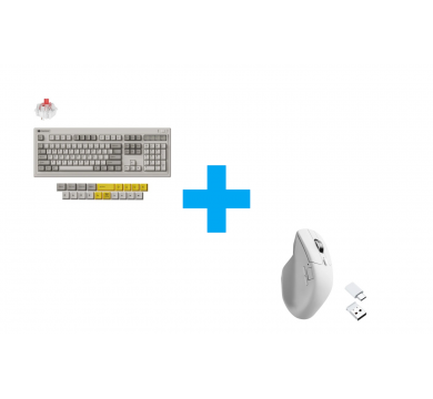 Keychron R6 QMK Retro - Super Red Switch + Keychron M6S-A1 1000Hz