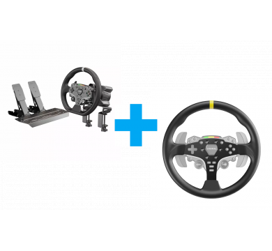 MOZA R3 Base + ES Wheel + SR-P Lite Double + R3 Table Clamp + 12-inch Round Wheel Mod for ES