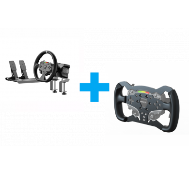 MOZA R3 Base + ES Wheel + SR-P Lite Double + R3 Table Clamp + ES Formula Wheel Mod
