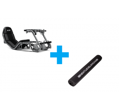Next Level Racing F-GT Pro Formula and GT Racing Simulator Cockpit + XL Premium Floor Mat