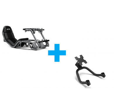 Next Level Racing F-GT Pro Formula and GT Racing Simulator Cockpit + F-GT Pro Direct Monitor Mount