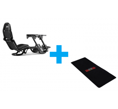 Next Level Racing F-GT Pro Formula and GT Racing Simulator Cockpit + Racing Floor Mat