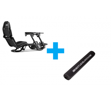 Next Level Racing F-GT Pro Formula and GT Racing Simulator Cockpit + XL Premium Floor Mat