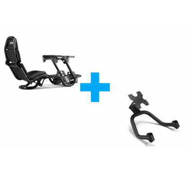 Next Level Racing F-GT Pro Formula and GT Racing Simulator Cockpit + F-GT Pro Direct Monitor Mount