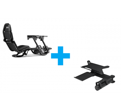 Next Level Racing F-GT Pro Formula and GT Racing Simulator Cockpit + F-GT Pro Direct Keyboard and Mouse Tray