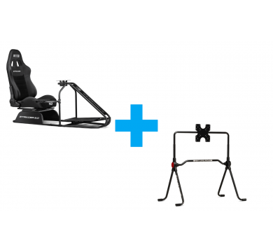 Next Level Racing GTRacer 2.0 Simulator Cockpit + Lite Free Standing Monitor Stand