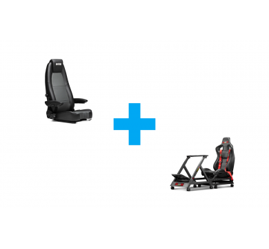 Next Level Racing Cockpit Racing Simulator GT Track + Next Level Racing Flight Simulator Seat 2.0