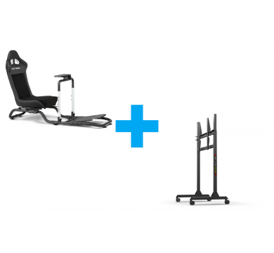 Next Level Racing Victory Simulator Cockpit + Free Standing Single Monitor Stand