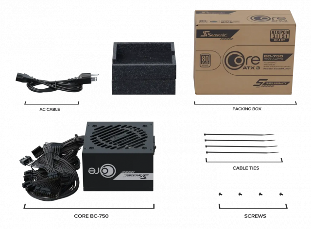 Seasonic CORE BC 750W ATX 3.1