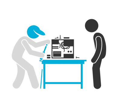 Сглобяване на конфигурация с части на клиента
